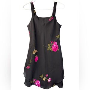 Scarlett Black Sleeveless Dress with Pink Floral Design 5/6